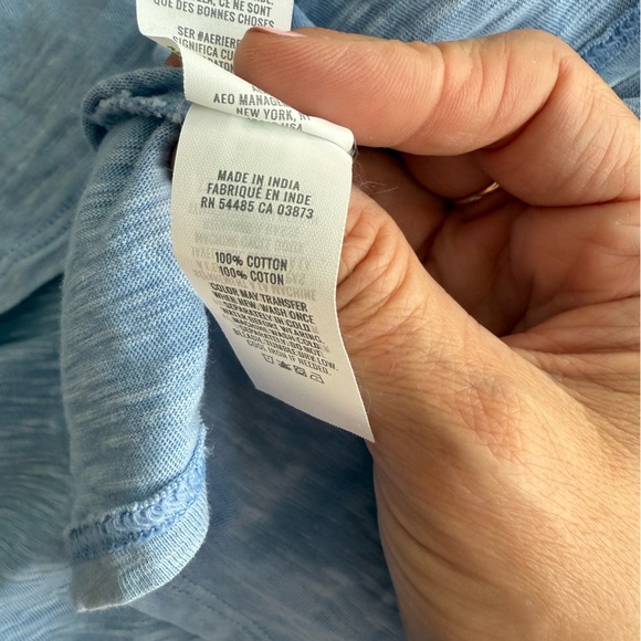 Aerie Women’s Crochet Maxi Dress Beach Swim Cover Up Blue Open Knit L - Picture 7 of 8